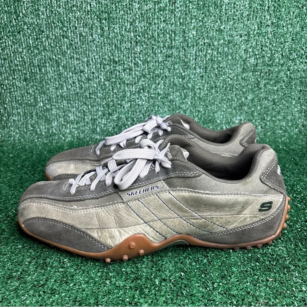 Skechers Citywalk Sneaker Mens Size 10.5 Olive Green Leather Casual Shoes‎